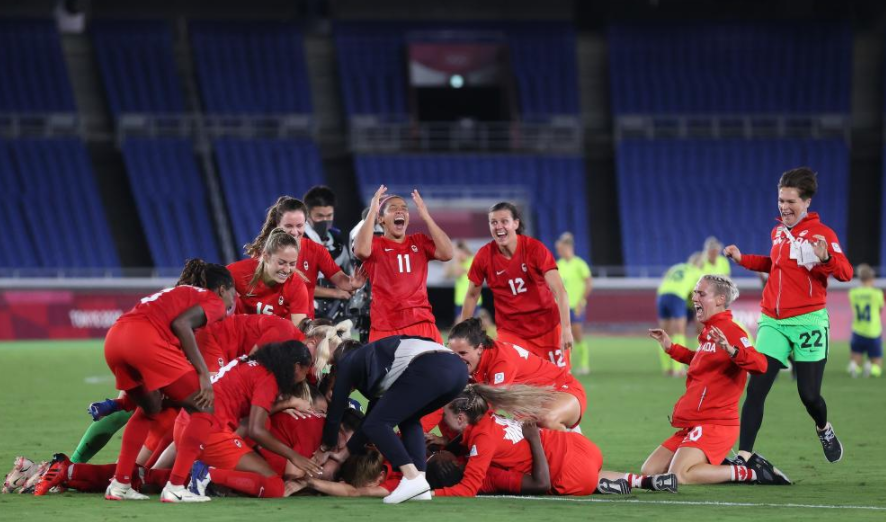 加拿大队获东京奥运会女足冠军！