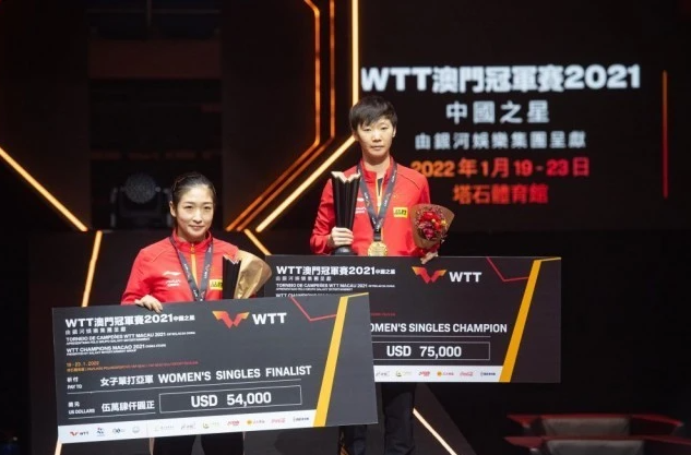 王楚钦和王曼昱分获乒乓球WTT澳门冠军赛单打冠军！