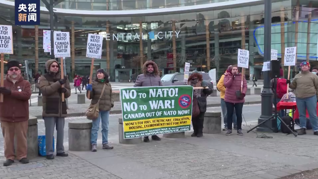 加拿大反战人士举行集会 谴责美西方持续煽动俄乌冲突！