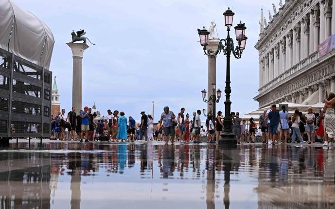 意大利威尼斯水位上涨！